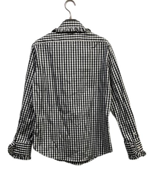 MADISON BLUE（マディソンブルー）MADISON BLUE (マディソンブルー) 22SSギンガムチェック フリル シャツ ホワイト サイズ:01の古着・服飾アイテム