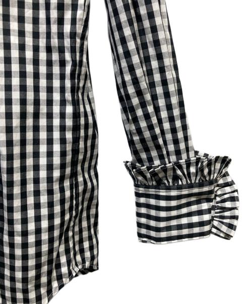 MADISON BLUE（マディソンブルー）MADISON BLUE (マディソンブルー) 22SSギンガムチェック フリル シャツ ホワイト サイズ:01の古着・服飾アイテム