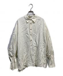 ETRE TOKYO（エトレトウキョウ）の古着「キャンディースリーブシルキーシャツ」｜アイボリー