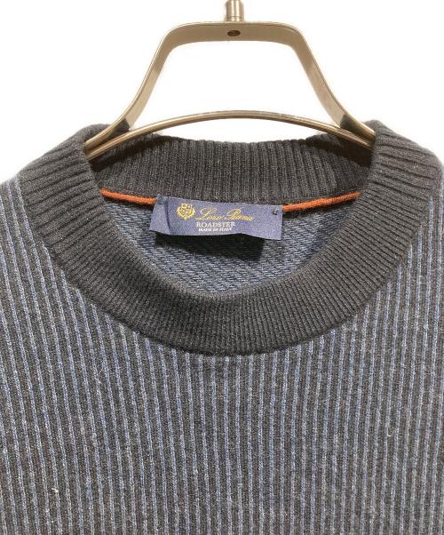 LORO PIANA（ロロピアーナ）LORO PIANA (ロロピアーナ) ボーダー柄カシミヤニット ネイビー サイズ:50の古着・服飾アイテム