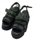 UN3D.アンスリード）の古着「WAVE CODE VOLUME SOLE SANDALS」｜カーキ×ブラック