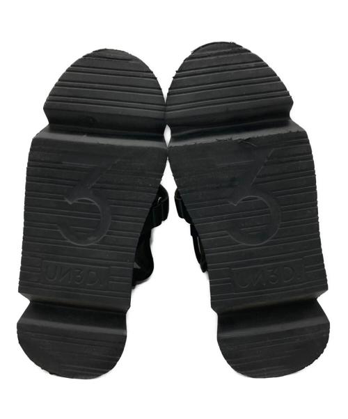 UN3D.（アンスリード）UN3D. (アンスリード) WAVE CODE VOLUME SOLE SANDALS カーキ×ブラック サイズ:記載なしの古着・服飾アイテム