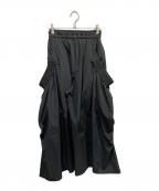 UN3D.アンスリード）の古着「ROUND GATHER WIDE PT」｜ブラック