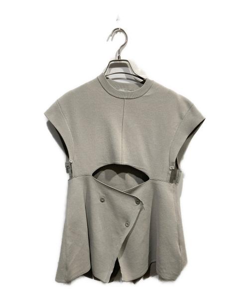 UN3D.（アンスリード）UN3D. (アンスリード) 2WAY CAPE VEST グレー サイズ:FREEの古着・服飾アイテム