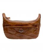 Daniel&Bobダニエル＆ボブ）の古着「レザーショルダーバッグ」｜ブラウン