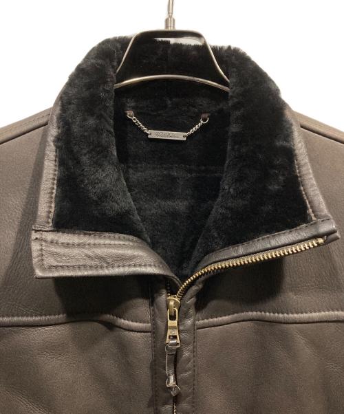 BROOKS BROTHERS（ブルックスブラザーズ）BROOKS BROTHERS (ブルックスブラザーズ) ダブルジップラムレザーコート ブラウン サイズ:Sの古着・服飾アイテム