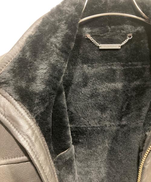 BROOKS BROTHERS（ブルックスブラザーズ）BROOKS BROTHERS (ブルックスブラザーズ) ダブルジップラムレザーコート ブラウン サイズ:Sの古着・服飾アイテム