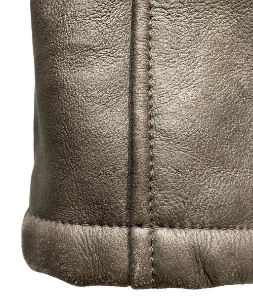 BROOKS BROTHERS（ブルックスブラザーズ）BROOKS BROTHERS (ブルックスブラザーズ) ダブルジップラムレザーコート ブラウン サイズ:Sの古着・服飾アイテム