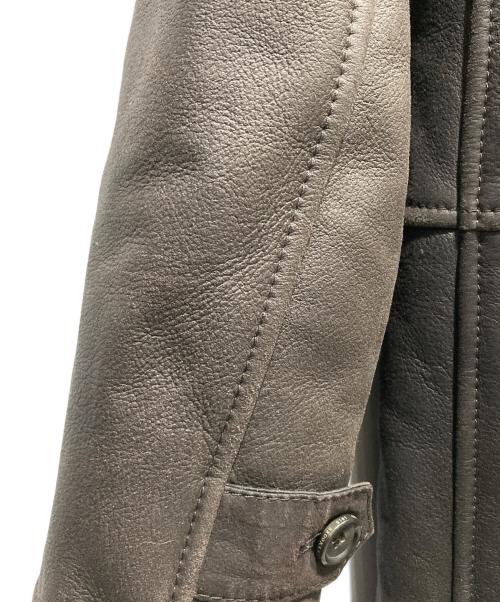 BROOKS BROTHERS（ブルックスブラザーズ）BROOKS BROTHERS (ブルックスブラザーズ) ダブルジップラムレザーコート ブラウン サイズ:Sの古着・服飾アイテム