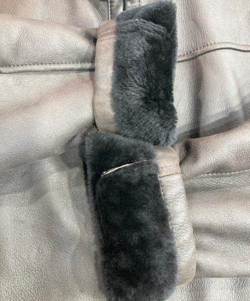 BROOKS BROTHERS（ブルックスブラザーズ）BROOKS BROTHERS (ブルックスブラザーズ) ダブルジップラムレザーコート ブラウン サイズ:Sの古着・服飾アイテム