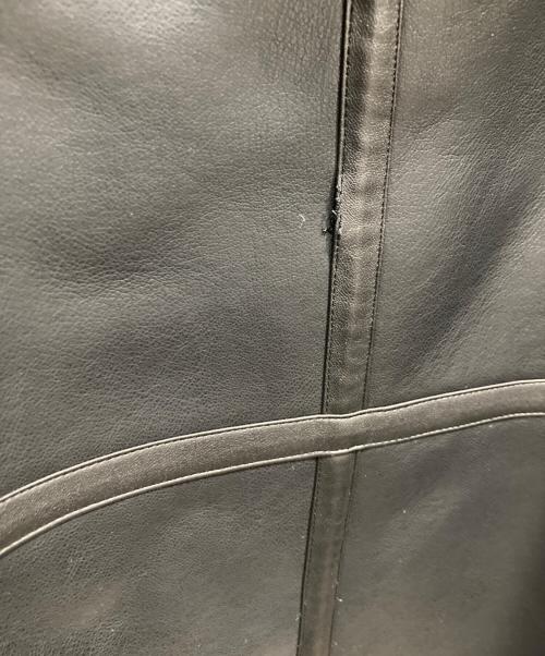 journal standard L'essage（ジャーナルスタンダード レサージュ）journal standard L'essage (ジャーナルスタンダード レサージュ) フェイクレザーボア パーカーコート ブラック サイズ:FREEの古着・服飾アイテム