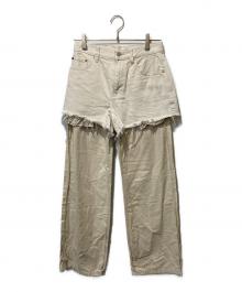 kotohayokozawa（コトハヨコザワ）の古着「24SS Layered Denim Pants」｜アイボリー