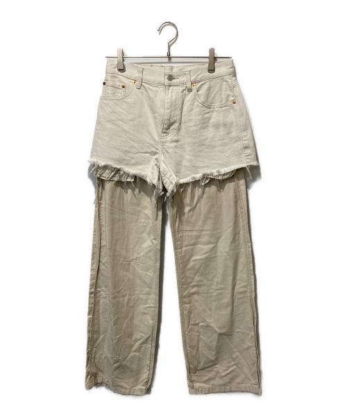 kotohayokozawa（コトハヨコザワ）kotohayokozawa (コトハヨコザワ) 24SS Layered Denim Pants アイボリー サイズ:Sの古着・服飾アイテム