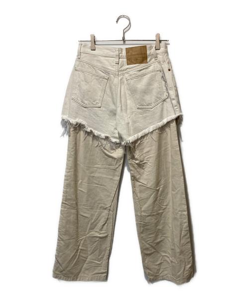 kotohayokozawa（コトハヨコザワ）kotohayokozawa (コトハヨコザワ) 24SS Layered Denim Pants アイボリー サイズ:Sの古着・服飾アイテム