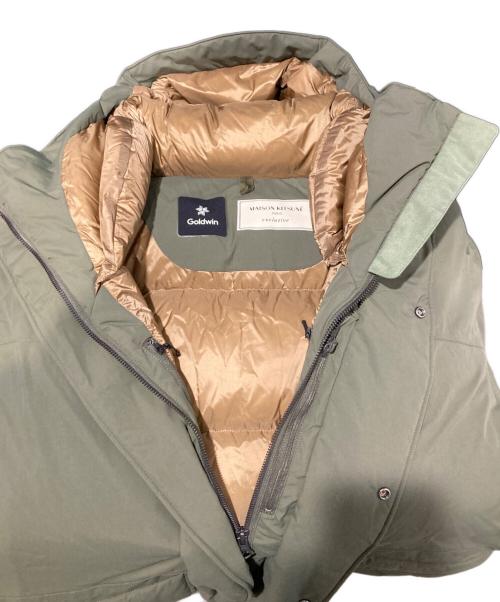 maison kitsune（メゾンキツネ）MAISON KITSUNE (メゾンキツネ) GOLDWIN (ゴールドウイン) Down Parka オリーブグリーン サイズ:Lの古着・服飾アイテム