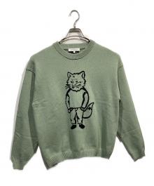 maison kitsune（メゾンキツネ）の古着「25SS DRESSED FOX INTARSIA JUMPER ニット」｜グリーン