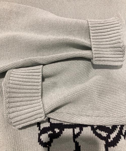 maison kitsune（メゾンキツネ）MAISON KITSUNE (メゾンキツネ) 25SS DRESSED FOX INTARSIA JUMPER ニット グリーン サイズ:Lの古着・服飾アイテム