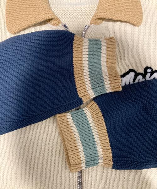 maison kitsune（メゾンキツネ）MAISON KITSUNE (メゾンキツネ) Cream Cotton Blend Cardigan ベージュ サイズ:Mの古着・服飾アイテム