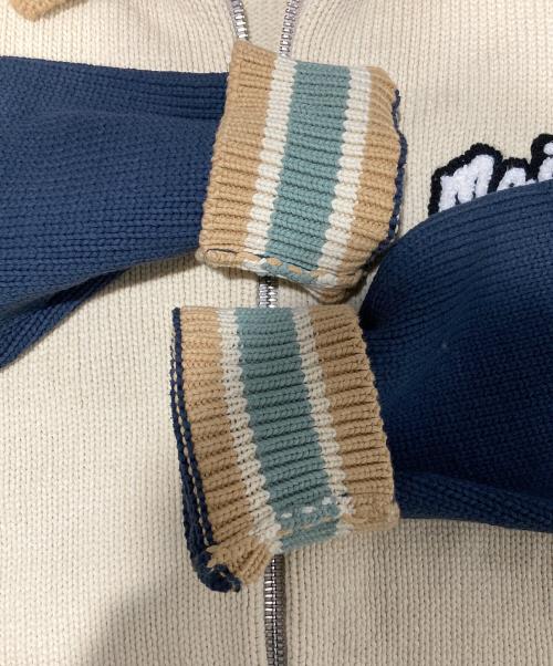 maison kitsune（メゾンキツネ）MAISON KITSUNE (メゾンキツネ) Cream Cotton Blend Cardigan ベージュ サイズ:Mの古着・服飾アイテム