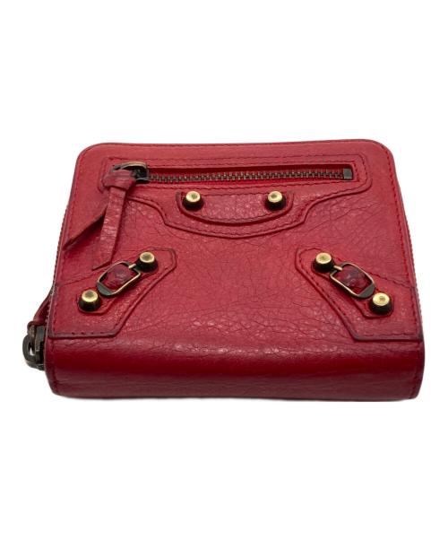 BALENCIAGA（バレンシアガ）BALENCIAGA (バレンシアガ) 2つ折り財布 レッドの古着・服飾アイテム