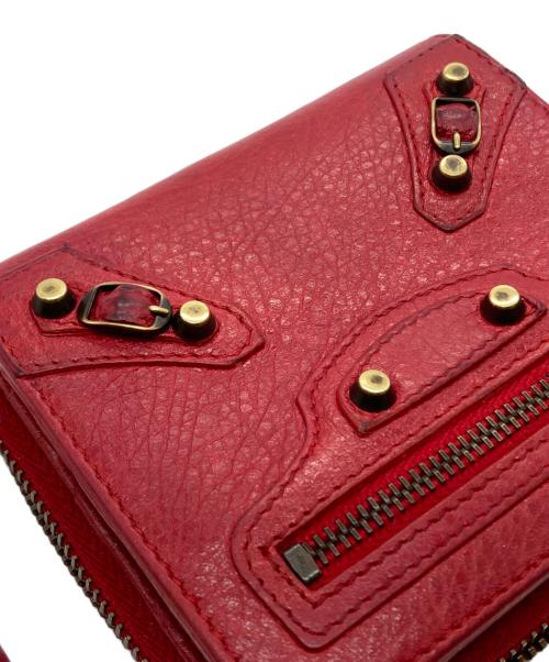 BALENCIAGA（バレンシアガ）BALENCIAGA (バレンシアガ) 2つ折り財布 レッドの古着・服飾アイテム