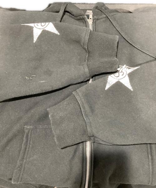 stussy（ステューシー）stussy (ステューシー) Stars Zip Hood ブラック サイズ:Lの古着・服飾アイテム