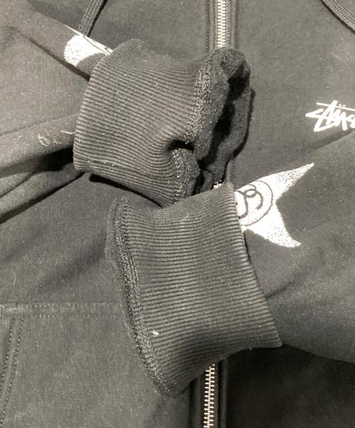 stussy（ステューシー）stussy (ステューシー) Stars Zip Hood ブラック サイズ:Lの古着・服飾アイテム