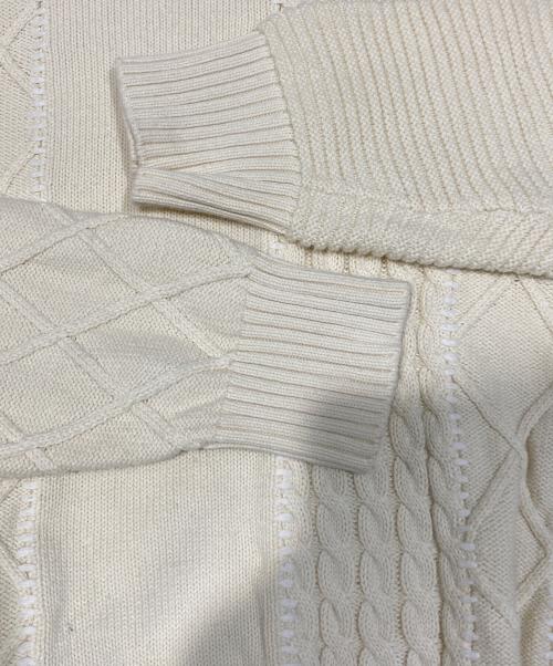 stussy（ステューシー）stussy (ステューシー) patchwork sweater アイボリー サイズ:Sの古着・服飾アイテム