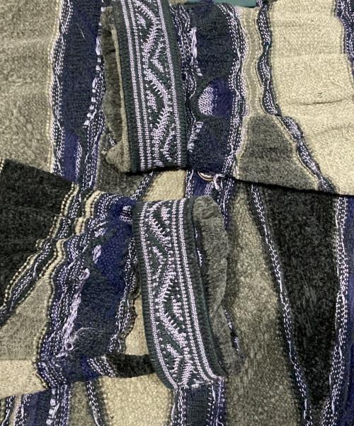 Coogi（クージー）COOGI (クージー) 3Dニットポロシャツ カーキ サイズ:2XLの古着・服飾アイテム