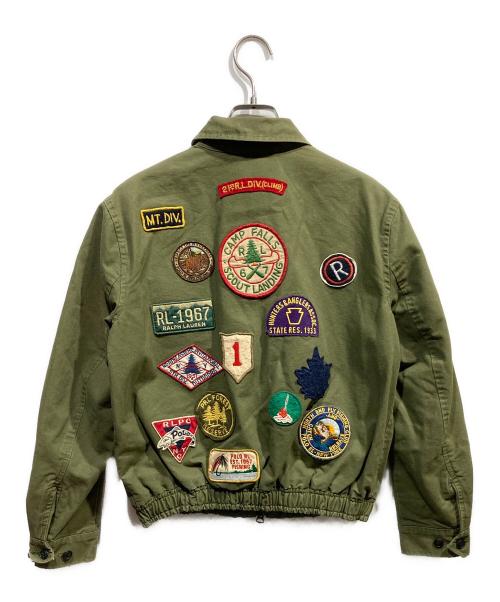 POLO RALPH LAUREN（ポロ・ラルフローレン）POLO RALPH LAUREN (ポロ・ラルフローレン) ワッペン付きミリタリージャケット カーキ サイズ:Ｓの古着・服飾アイテム