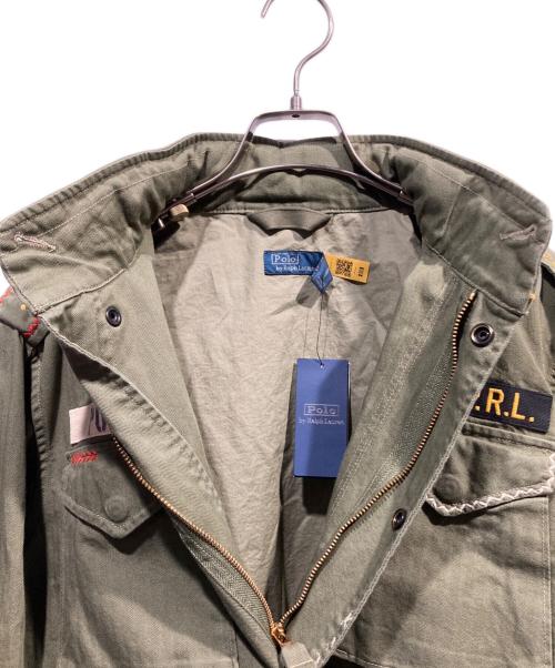 POLO RALPH LAUREN（ポロ・ラルフローレン）POLO RALPH LAUREN (ポロ・ラルフローレン) ボクシーフィットデストロイドヘムジャケット カーキ サイズ:XSの古着・服飾アイテム