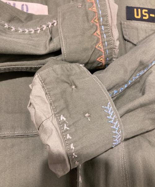 POLO RALPH LAUREN（ポロ・ラルフローレン）POLO RALPH LAUREN (ポロ・ラルフローレン) ボクシーフィットデストロイドヘムジャケット カーキ サイズ:XSの古着・服飾アイテム