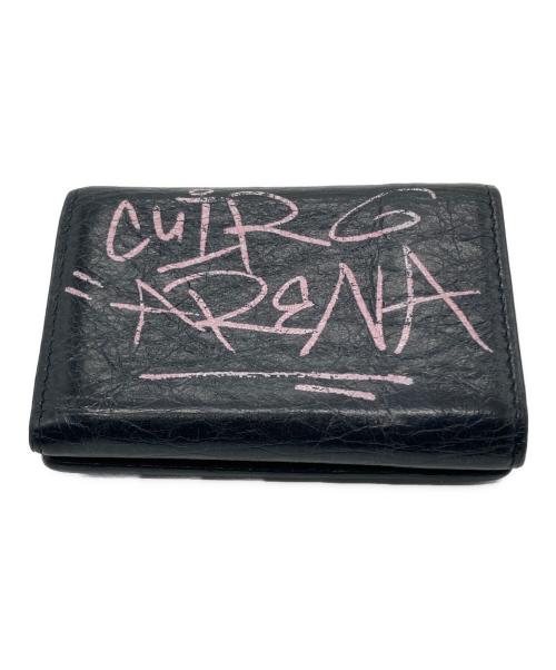 BALENCIAGA（バレンシアガ）BALENCIAGA (バレンシアガ) 3つ折り財布 ブラックの古着・服飾アイテム