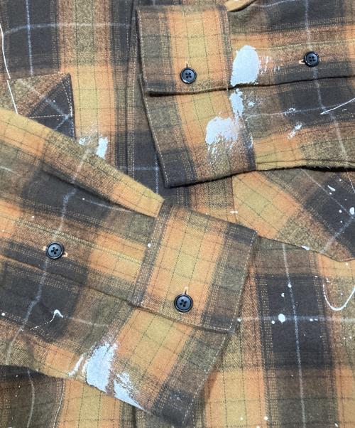 el conductorh（コンダクター）el conductorH (コンダクター) TEENAGE HOODED FLANNEL SHIRT ブラウン サイズ:2の古着・服飾アイテム