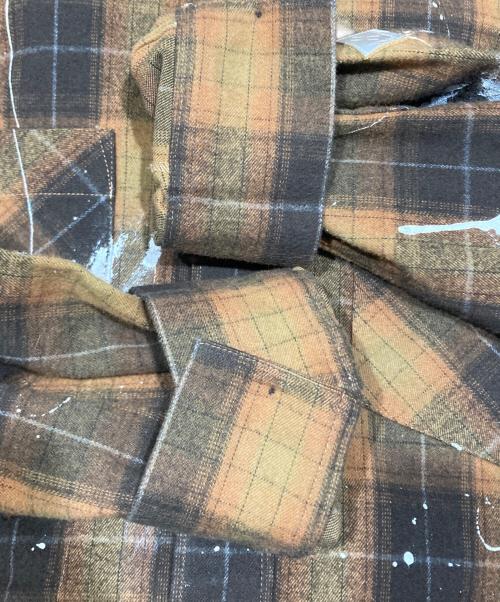 el conductorh（コンダクター）el conductorH (コンダクター) TEENAGE HOODED FLANNEL SHIRT ブラウン サイズ:2の古着・服飾アイテム