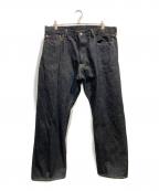 MOMOTARO JEANS桃太郎ジーンズ）の古着「出陣ラインデニムパンツ」｜インディゴ