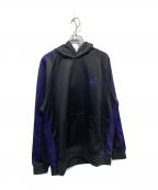 Needles×DC SHOESニードルズ×ディーシーシューズ）の古着「Track Hoody Poly Smooth」｜ブラック×パープル