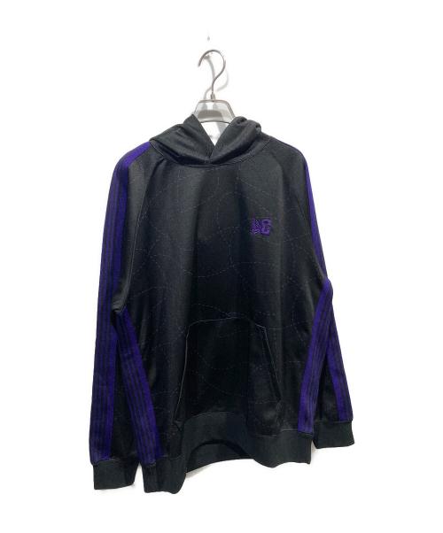 Needles（ニードルズ）Needles (ニードルズ) DC SHOES (ディーシーシューズ) Track Hoody Poly Smooth ブラック×パープル サイズ:Lの古着・服飾アイテム