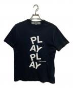 PLAY COMME des GARCONSプレイコムデギャルソン）の古着「プリントTシャツ」｜ブラック