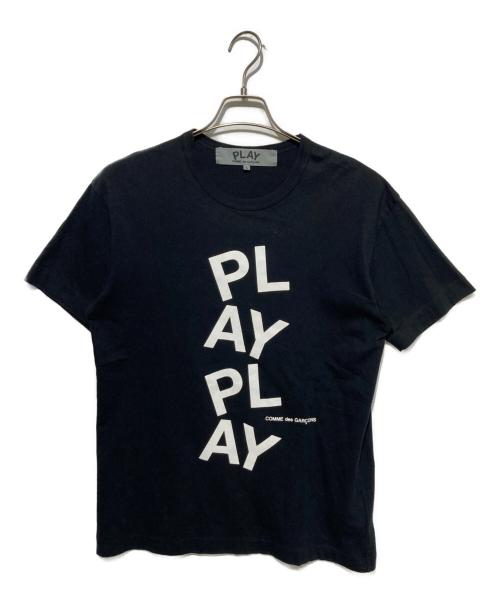 PLAY COMME des GARCONS（プレイコムデギャルソン）PLAY COMME des GARCONS (プレイコムデギャルソン) プリントTシャツ ブラック サイズ:Lの古着・服飾アイテム