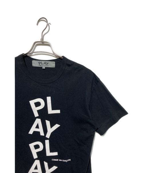 PLAY COMME des GARCONS（プレイコムデギャルソン）PLAY COMME des GARCONS (プレイコムデギャルソン) プリントTシャツ ブラック サイズ:Lの古着・服飾アイテム