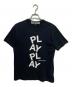 PLAY COMME des GARCONS（プレイコムデギャルソン）の古着「プリントTシャツ」｜ブラック
