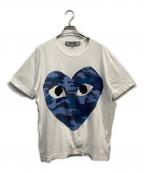 PLAY COMME des GARCONSプレイコムデギャルソン）の古着「ハート型プリントTシャツ」｜ホワイト