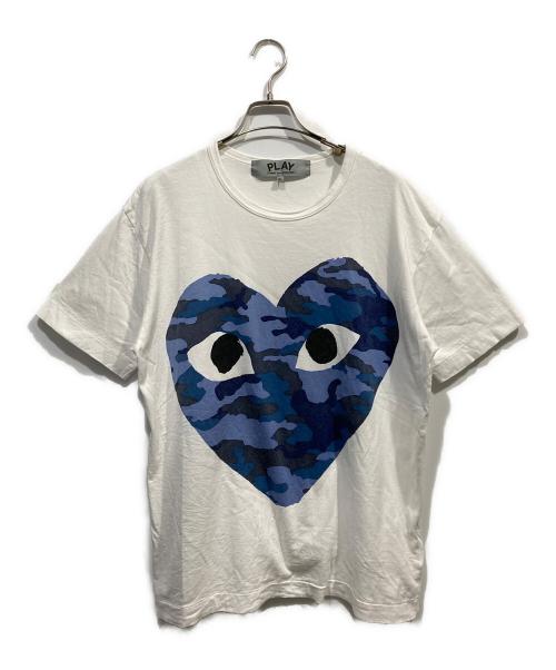 PLAY COMME des GARCONS（プレイコムデギャルソン）PLAY COMME des GARCONS (プレイコムデギャルソン) ハート型プリントTシャツ ホワイト サイズ:XLの古着・服飾アイテム