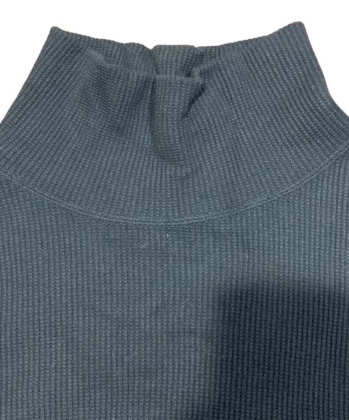 mb（エムビー）mb (エムビー) ハイネックワッフルカットソー ブラック サイズ:Mの古着・服飾アイテム