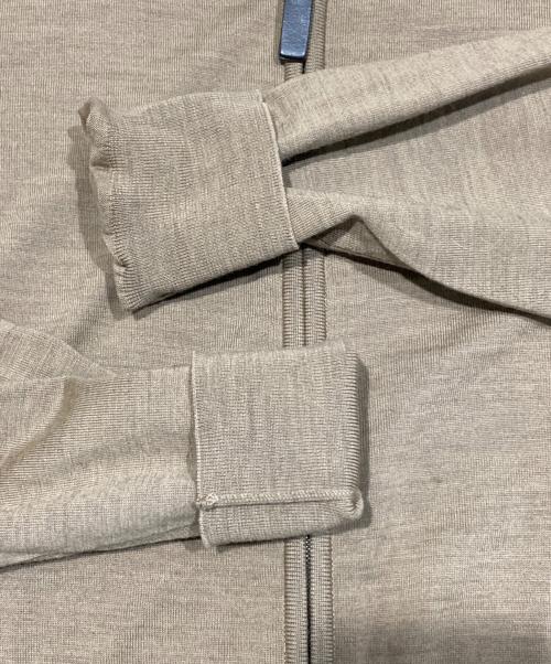 BRIONI（ブリオーニ）BRIONI (ブリオーニ) ジップアップウールニット ブラウン サイズ:50の古着・服飾アイテム