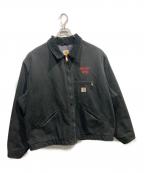 CarHarttカーハート）の古着「刺繍入りデトロイトジャケット」｜ブラック