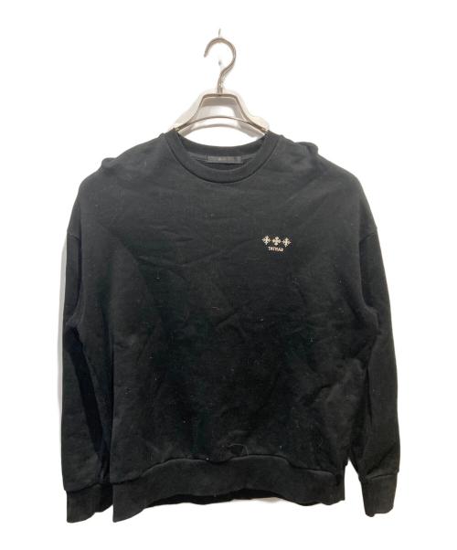 TATRAS（タトラス）TATRAS (タトラス) 刺繍ロゴクルーネックスウェット ブラック サイズ:4の古着・服飾アイテム