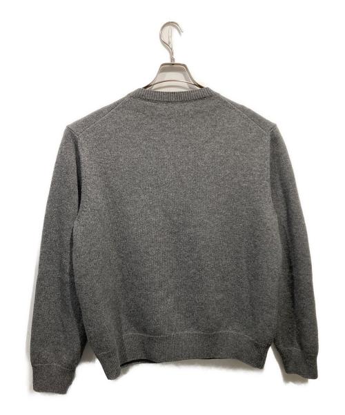 LOEWE（ロエベ）LOEWE (ロエベ) アナグラムロゴ刺繍ニット グレー サイズ:Lの古着・服飾アイテム