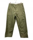 CIOTAシオタ）の古着「スビンコットンバックサテンベイカーパンツ」｜グリーン
